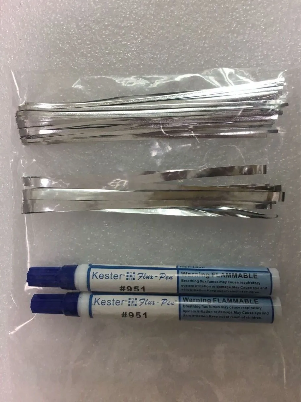 Buy 20 Meters Tabbing Tab Wire + 2 Meters PV Ribbon Bus Wire + 2Pcs 951 Soldering Rosin Flux Pen For DIY Soldering Solar Cell Panel