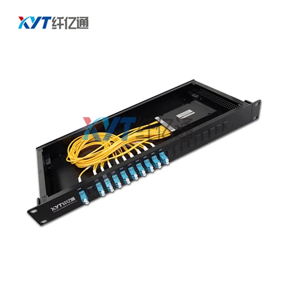 1U 19 ''rackmount одиночное волокно 8 Каналов CWDM MUX с EXP модуль мультиплексора