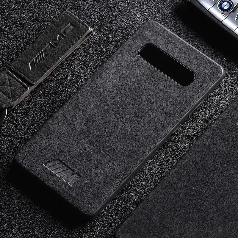 

Luxury Leather Phone Cover Case for Samsung Galaxy S10 Plus S10E S8 S9 Silicone Cases Fur Batman M AMG Power Car Logo Coque Mask