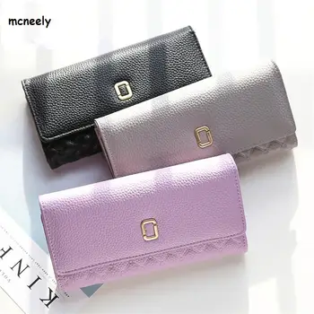 

Lovely Female Day Clutch Wallet Leather Long Women Wallet Fashion Girls Change Clasp Purse Money Card Holder