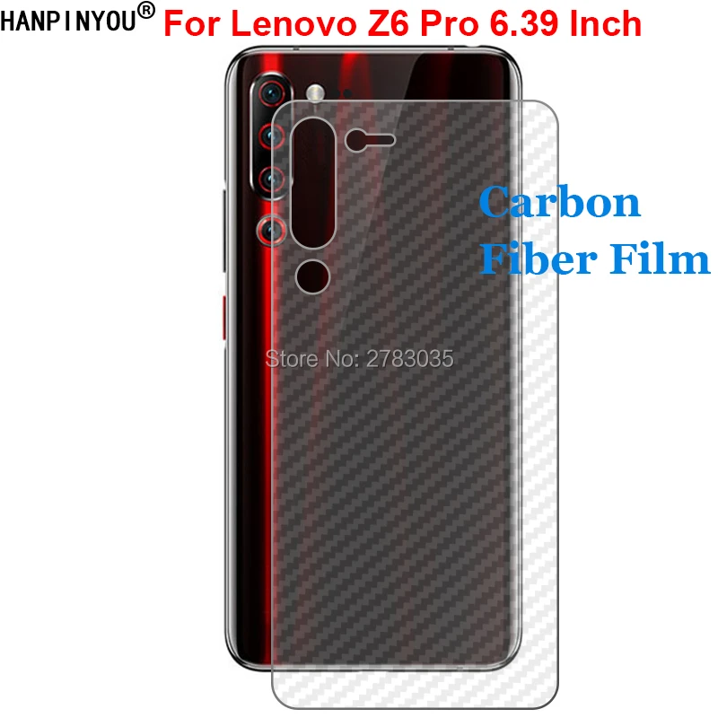 Для lenovo Z6 Pro 6,3" Прочный 3D Анти-отпечатков пальцев углеродного волокна задняя пленка протектор экрана(не закаленное стекло