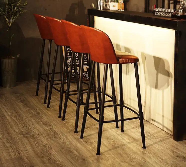 Bar chair. Vintage bar stools. Back seat. Lounge chair. Cafe chair. Iron chair