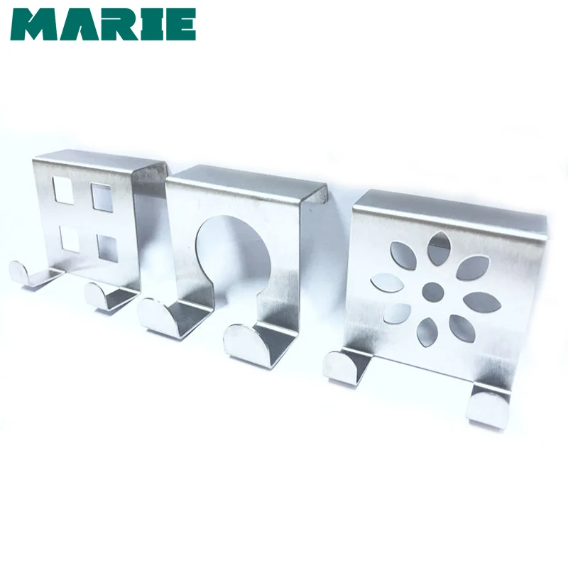 3 Style Stainless Steel Door Hooks Hanging Hanger Holder For Hanging Coat Cloth Bathroom Food In Kitchen