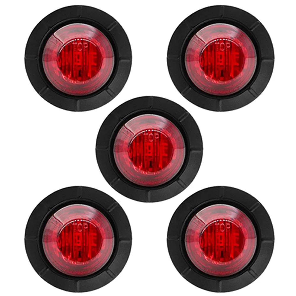

5pc 12V Truck LED Side Marker Turn Signal Indicator Rear Bus External Lights Red Amber Rear Side Marker Lamp Bus