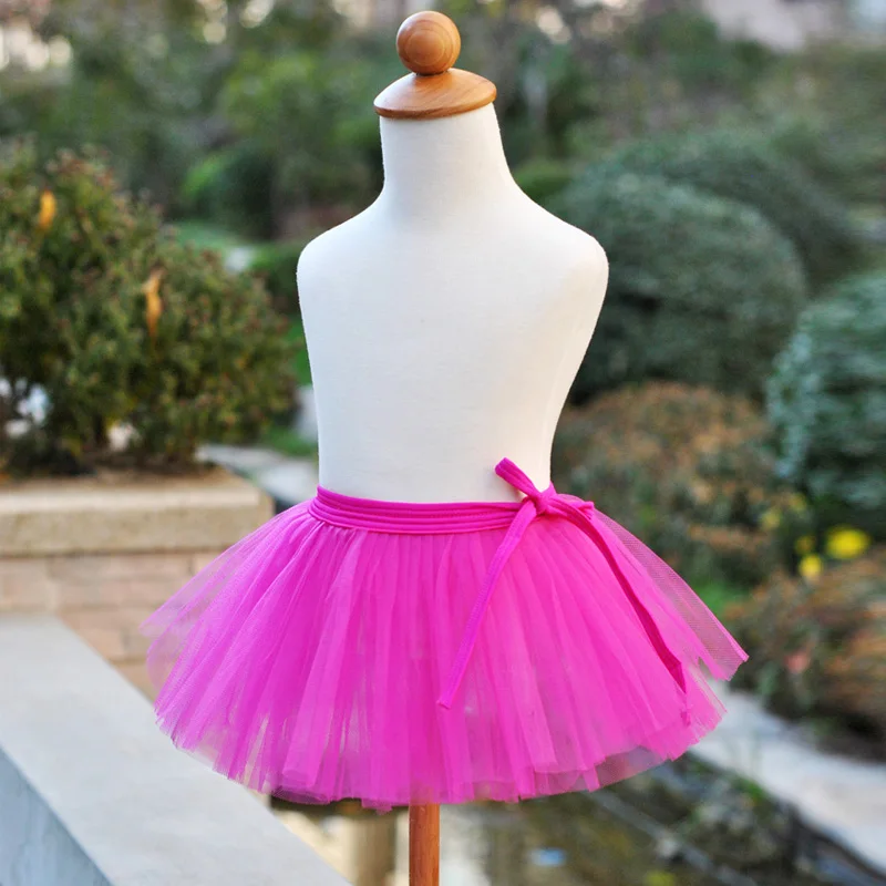 Girl Ballet Dancing Costumes Exercise Fluffy Skirt Kids Tutu Ballet Leotard Skirt Short Apron Chiffon Dancewear ballet leotard ballet skirts girls dance costumes tutu skirt For Children