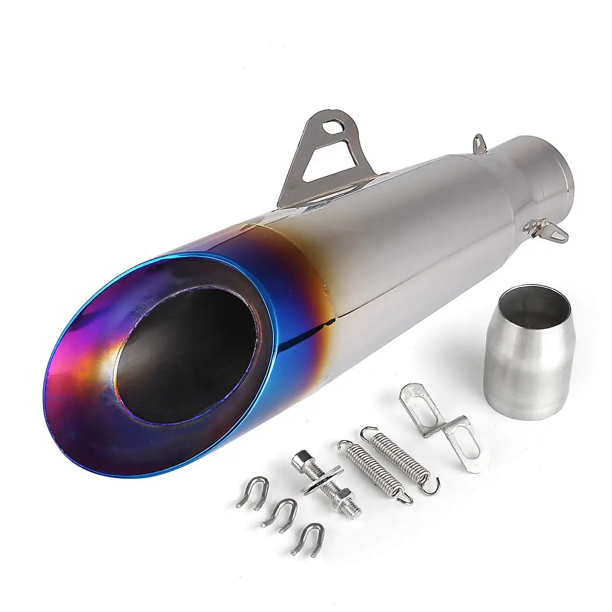 

38-51mm Half-Grilled Blue Stainless Steel Motorcycle ATV Quad Exhaust Muffler Pipe Kit Universal For Honda for Kawasaki