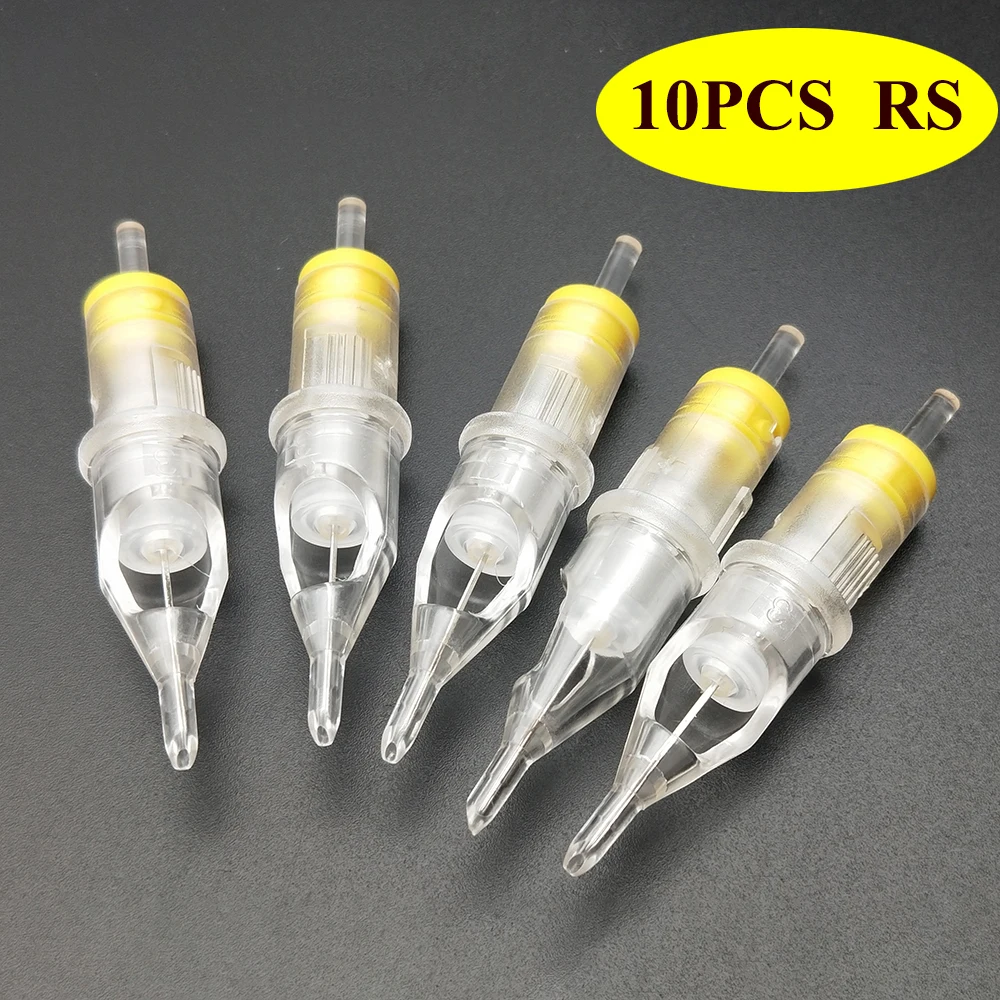 

Qink 10pcs Tattoo Needles Cartridge Makup Revolution NeedleTools 3/5/7/9/11/13/15 RS #12 0.35mm for Tattoo Pen Machine