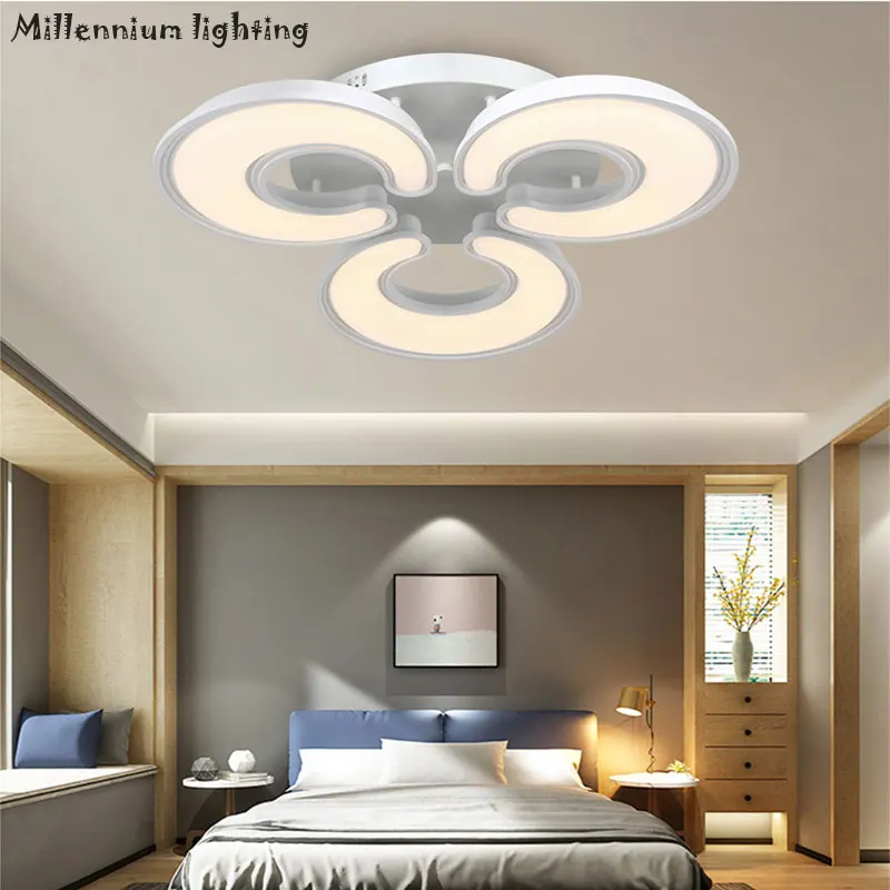 

Led bedroom lamp creative modern ceiling lamp crescent lamps Nordic minimalist style AC110-240V free shipping Qianxia 9081-3