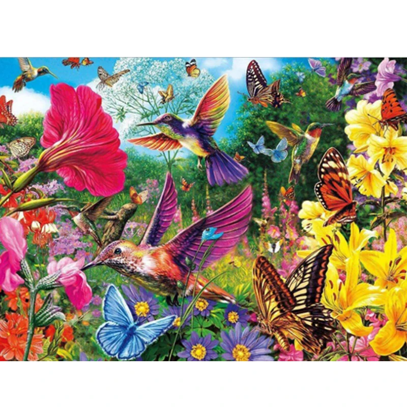 

5D DIY Full Drill Round Diamond Embroidery Diamond Painting Butterfly Flower Bird Pattern Mosaic Stickers Diamond Cross Stitch