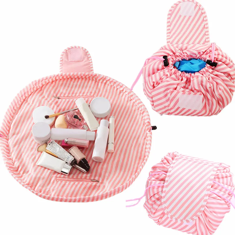 

Women Magic Drawstring Cosmetic Bag Travel Organizer Lazy Make up Cases Beauty Makeup Pouch Toiletry Kit Tools Wash Storage Box