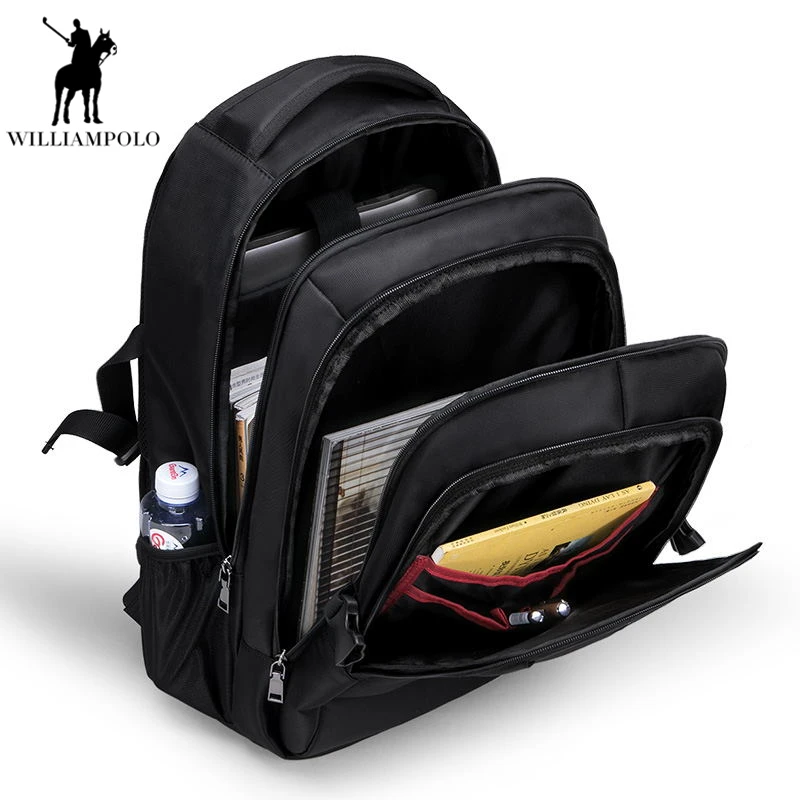 

Williampolo 15 inch Laptop Backpack USB Charging Anti Theft Backpack Men Travel Backpack Waterproof School Bag Male Bag 187113