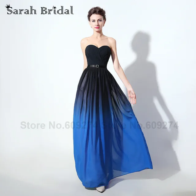 Royal Blue Black Dress