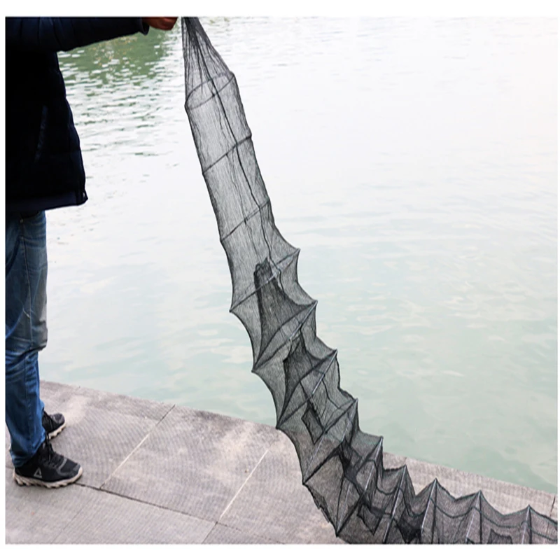 

Lawaia Foldable Cage Net Black Shrimp Cage Fishing Nets Catcher Trap Mesh Small Fishing Crab Nets Fishing Lobster Crawfish Cages