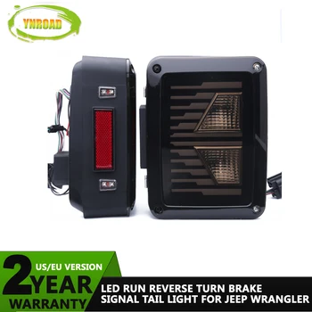

YNROAD 1pair led tail light Reverse Turn Signal Running Brake rear Light US European Standard Plug for Jeep Wrangler JK