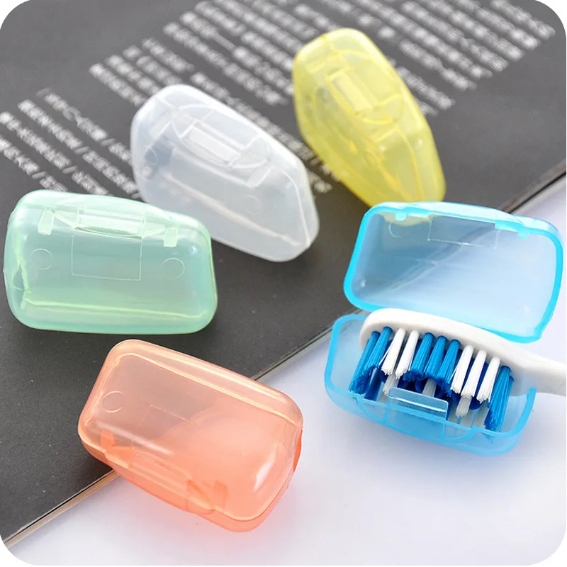 

5PCs/Set Plastic Toothbrush Case Cover Travel Hiking Camping Portable Brush Cap Protective Sleeve Toothbrush Holder Protect