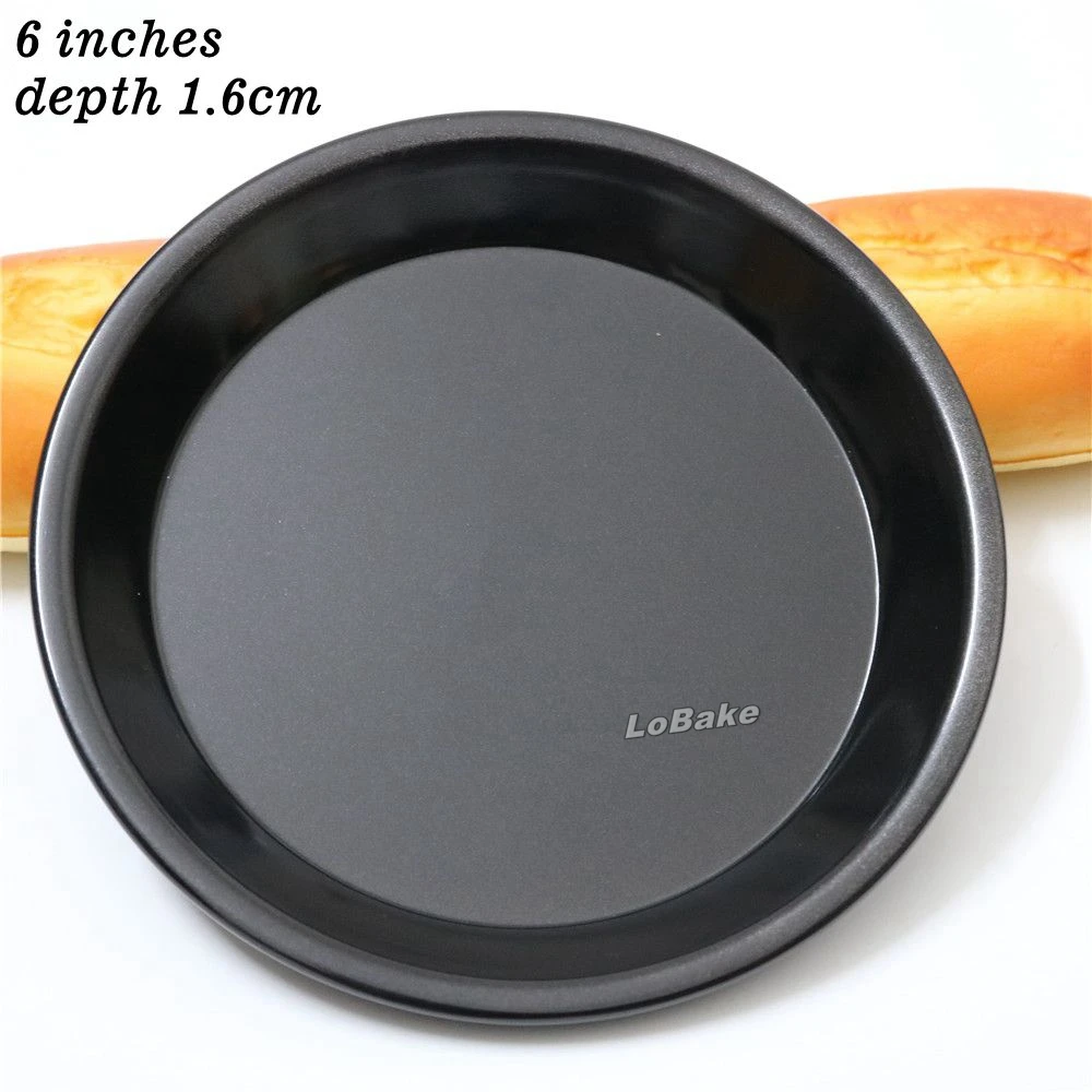 New 6 inches 1.6cm depth nonstick coating aluminium round shape pizza
