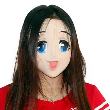 

Japan Anime Girl Mask Animation Characters Human Face Cosplay Mask Lovely Masks Silicone image 3D Cute cartoon characters