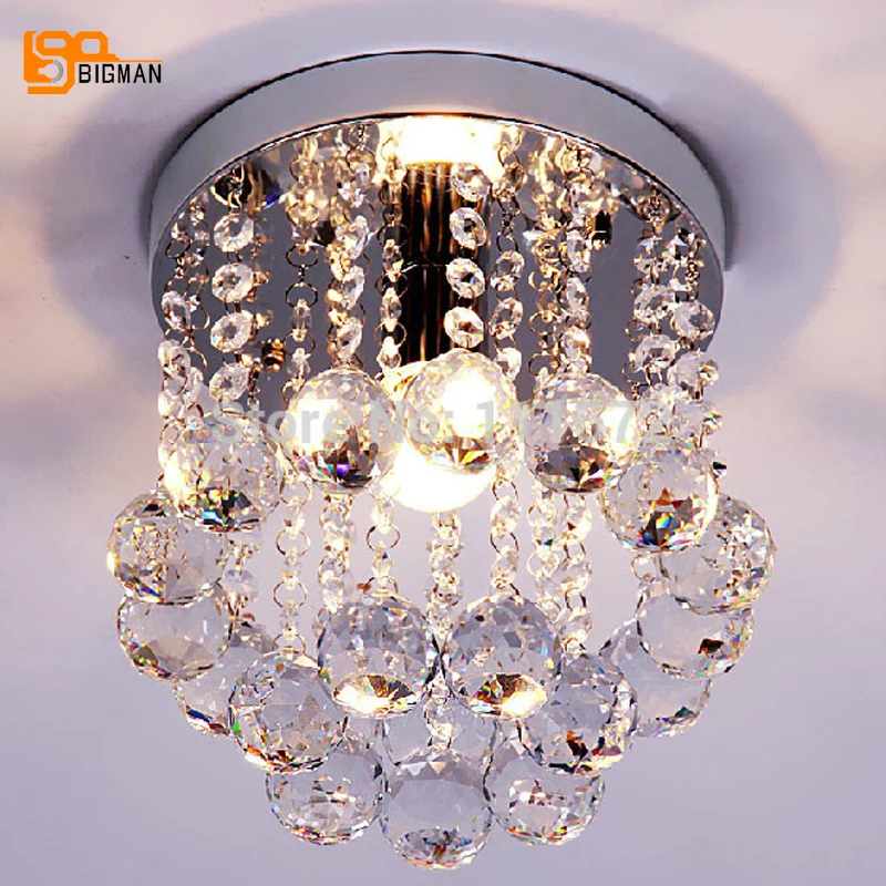 

hot sale guarantee 100% modern round crystal chandelier hallway light kitchen crystal lamp