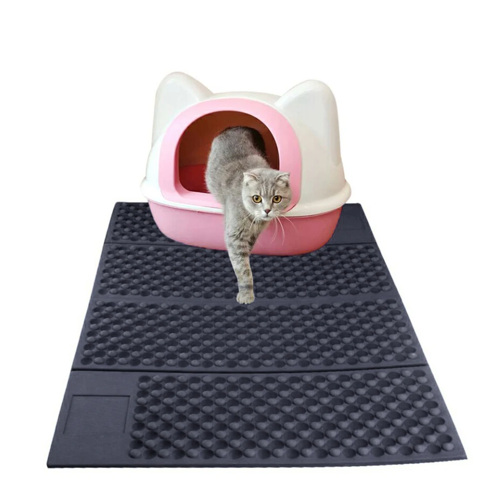 

Two-color Double-sided Cat Litter Mat / Foldable Cat Litter Mat Cat Litter Pet Catcher High Quality Moisture-proof 1 Pcs