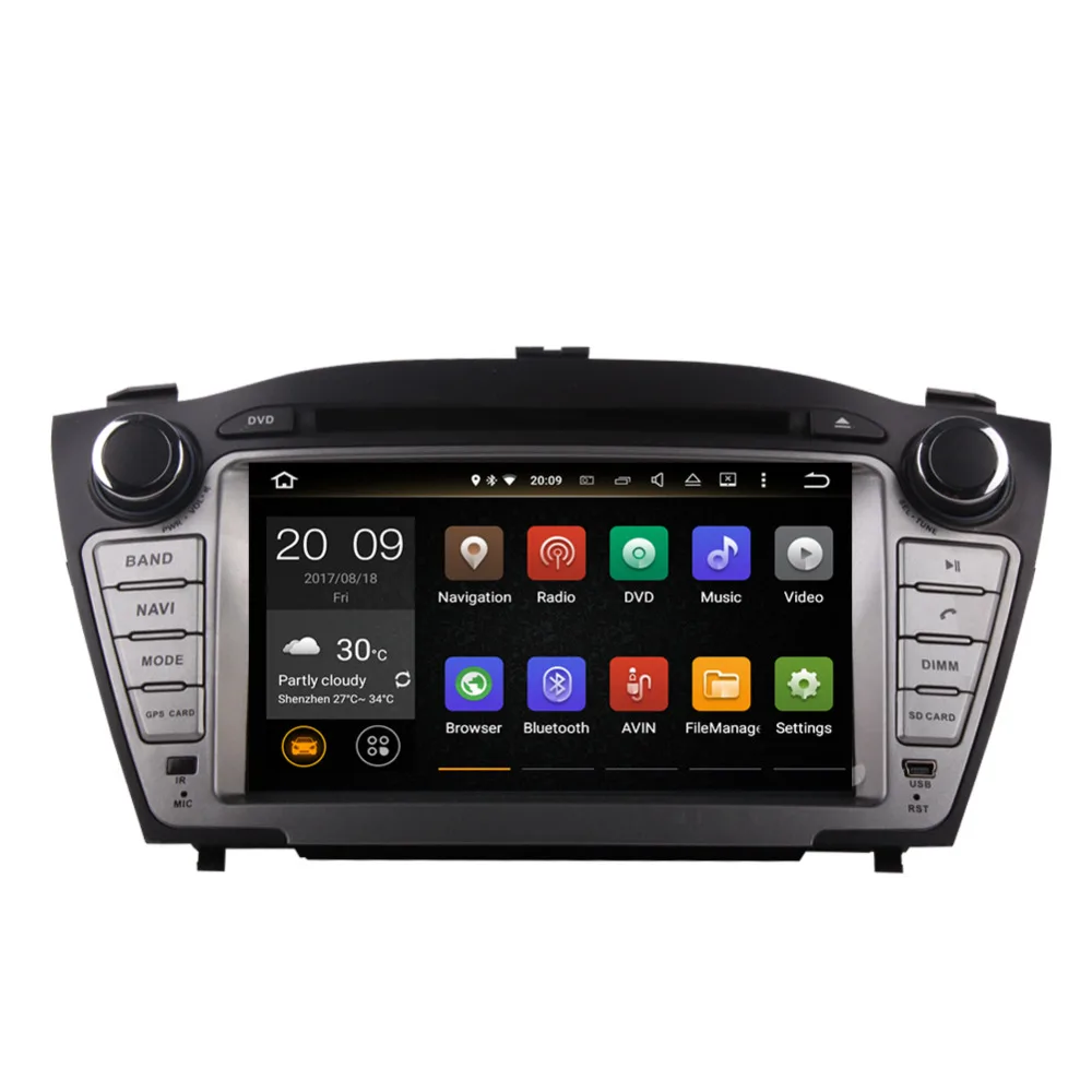 Best Android 7.1/8.0 Car Multimedia Player GPS Navigation For Hyundai Tucson IX35 2009 2010 2011 2012 2013 2014 Bluetooth WIFI 3G 3