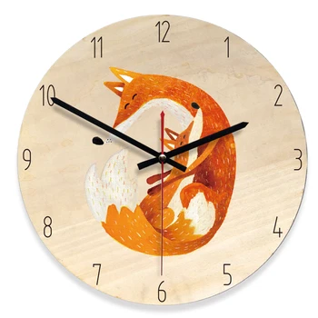 

Silent Wooden Wall Clock Modern Design Secret Stash Round Fashion Guess Wall Watch Mechanism Gift Children Relogio Parede 5ZB161