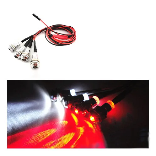 1Set Gasoline Car LED Lights DC3V-7V Front Rear Light Strip Always on Bar Universal Taillight for RC Cars Spare Parts | Игрушки и хобби