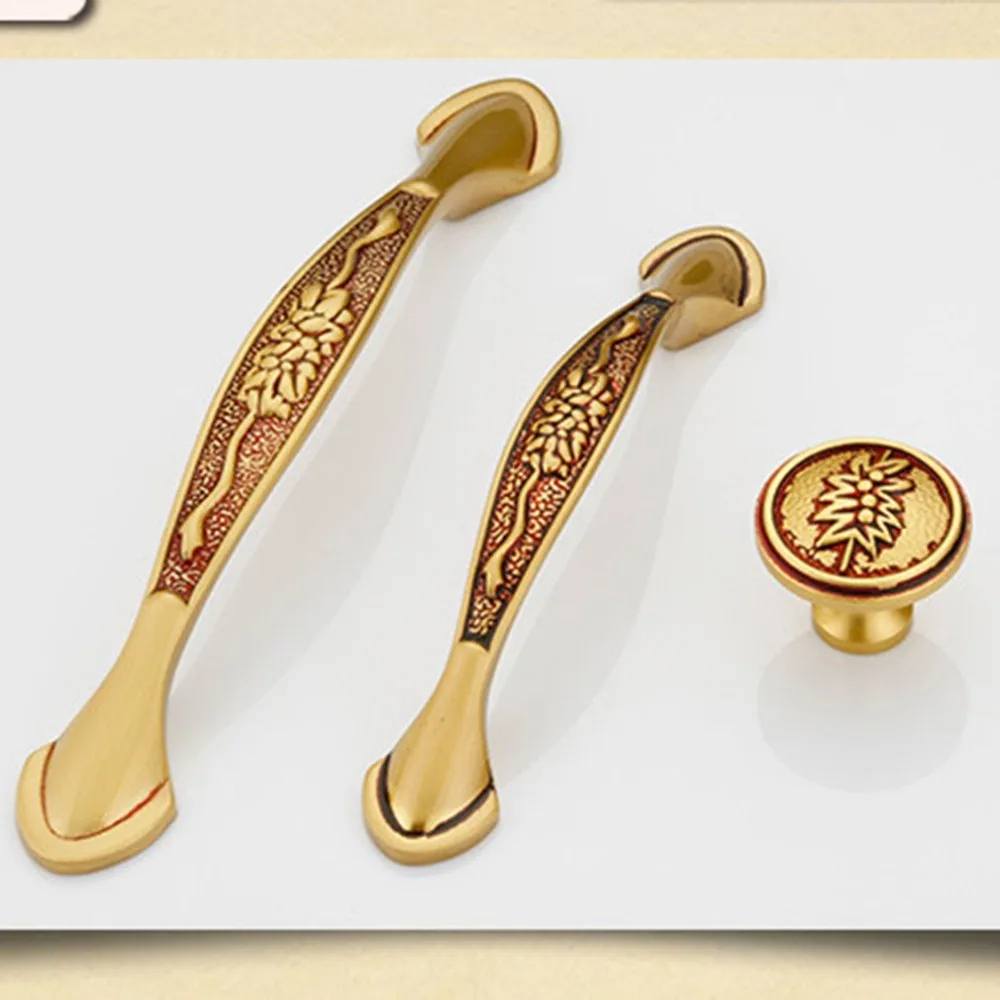 Classical Copper Door Handles Wardrobe Drawer Pull Kitchen