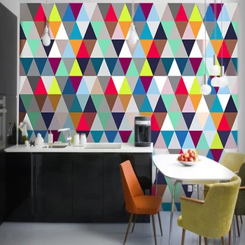 

Custom Mural Non-woven Wallpaper Modern Minimalist 3D Stereo Abstract Geometric Lattice Wall Decorations Living Room Wallpaper