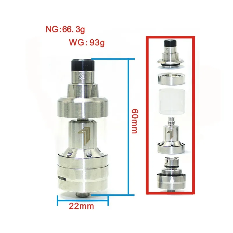 RDA Kayfun Prime SXK MTL 22MM 2.0ml RTA Airflow Control Rebuildable Dripper 316 Stainless Steel vape kayfun V6 e cigarette tank RDA Kayfun Prime SXK MTL 22MM 2.0ml RTA Airflow Control Rebuildable Dripper 316 Stainless Steel vape kayfun V6 e cigarette tank