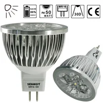 1/6/10 шт 6 W MR16 светодиодный лампы прожектор 3000 K без регулируемой яркостью освещения 50 Вт эквивалент галогенной лампы ультра яркая энергосберегающая лампа закрытый- M25