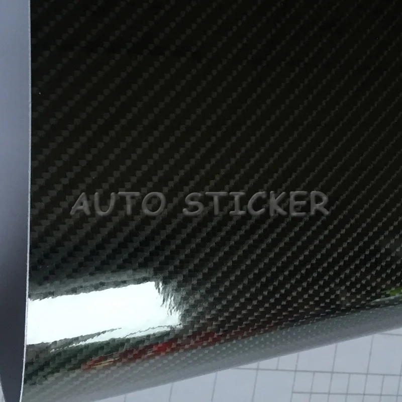 Black Ultra GLOSSY 5D carbon fiber vinyl car wraps 3