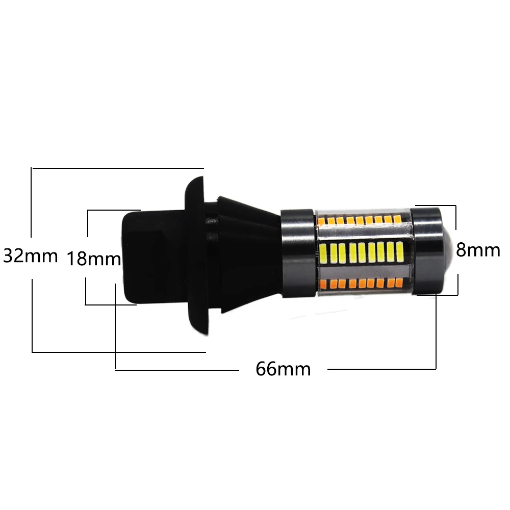 СОВРЕМЕННЫЙ АВТОМОБИЛЬ T20 7440 66SMD LED S25 BA15S BAU15S Автомобильные светодиодные лампы DC12