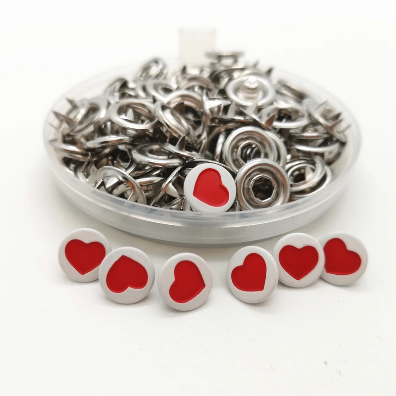 

50 Set 9mm Press Studs Snap Popper Prong Fastener Buttons Sewing Craft DIY New