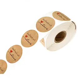 500 шт ручной работы с любовью наклейки для скрапбукинга DIY кавайная наклейка запечатывающие этикетки Подарочная коробка клей Стикеры
