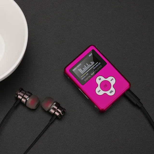 directly connect with PC for recharging USB Mini Metal MP3 Player LCD Screen Support 32GB Micro SD TF Card   8.23