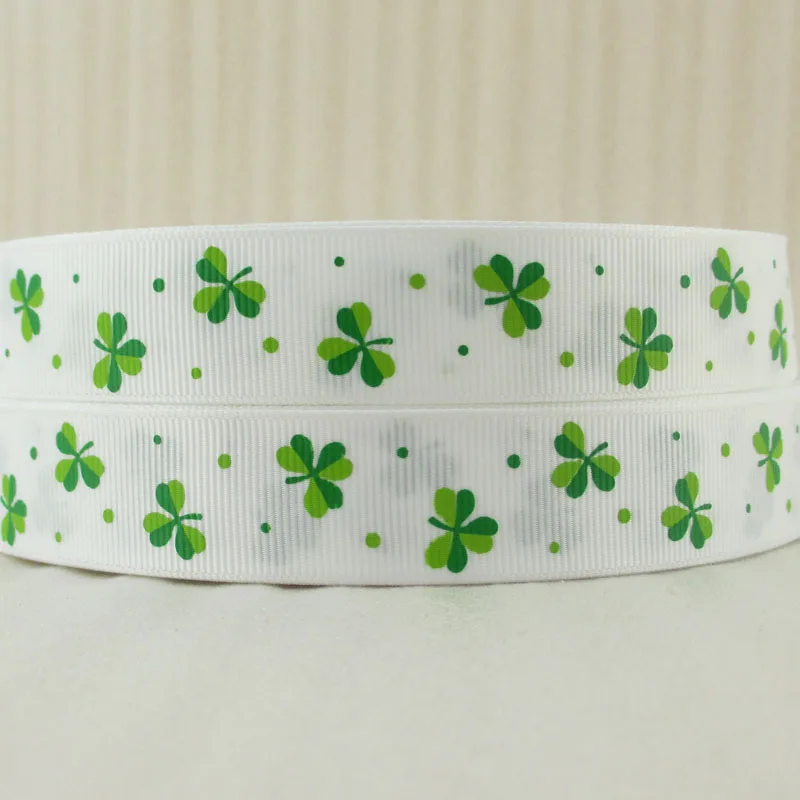 

7/8''(22mm) St . Patrick's Day high quality printed polyester ribbon 5 yards ,DIY handmade materials,wedding gift wrap, 5Yc997