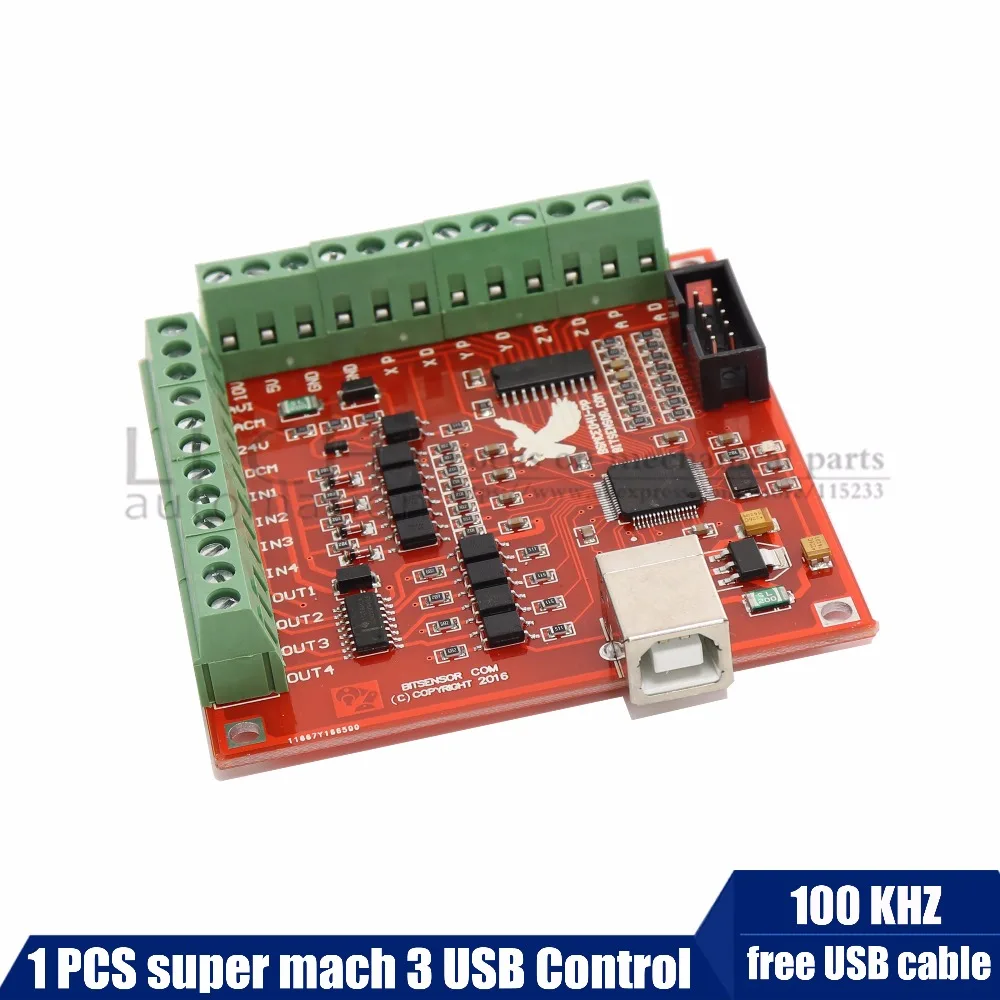 Бесплатная доставка ЧПУ USB SP MACH3 100 кГц коммутационная плата 3 оси Интерфейс