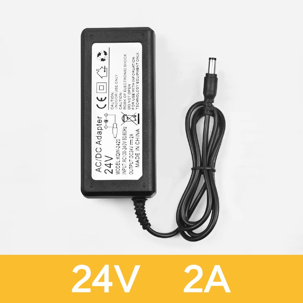 24V 2A Мощность питания постоянного тока 5 В, 12 В, 24 В постоянного тока трансформатор переменного тока 110V 220V Светодиодный драйвер для светодиодный полосы света 1A 2A 3A 5A Мощность Адаптер зарядного устройства - Цвет: 24V 2A