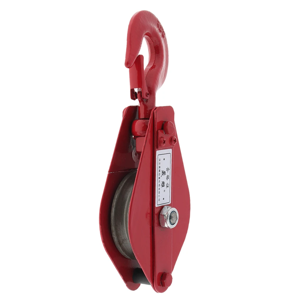 1102 lbs Poly Rope Hoist Pulley Wheel Block and Tackle Puller Lift Tools