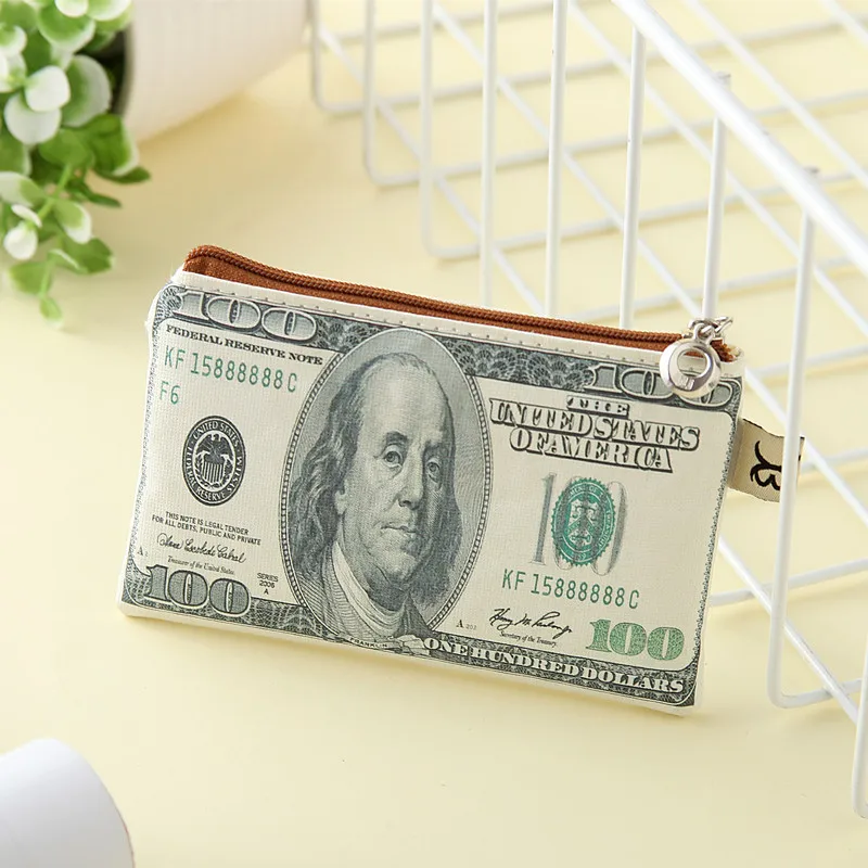 

2018 New creative novel Women paper money Wallet men Canvas cute Coin Purse fashion mini Organizer Bag zipper kids Card Holder