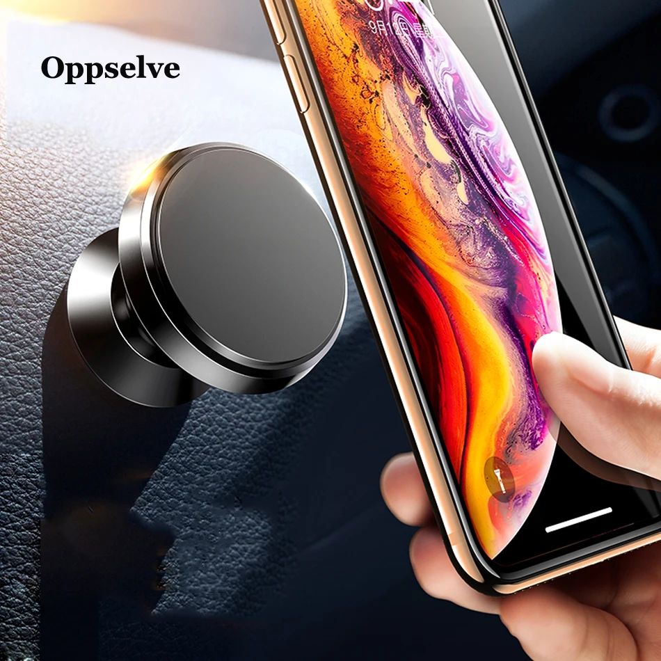 Автомобильный держатель 360 градусов Магнитный для телефона Подставка iPhone X 11 Samsung