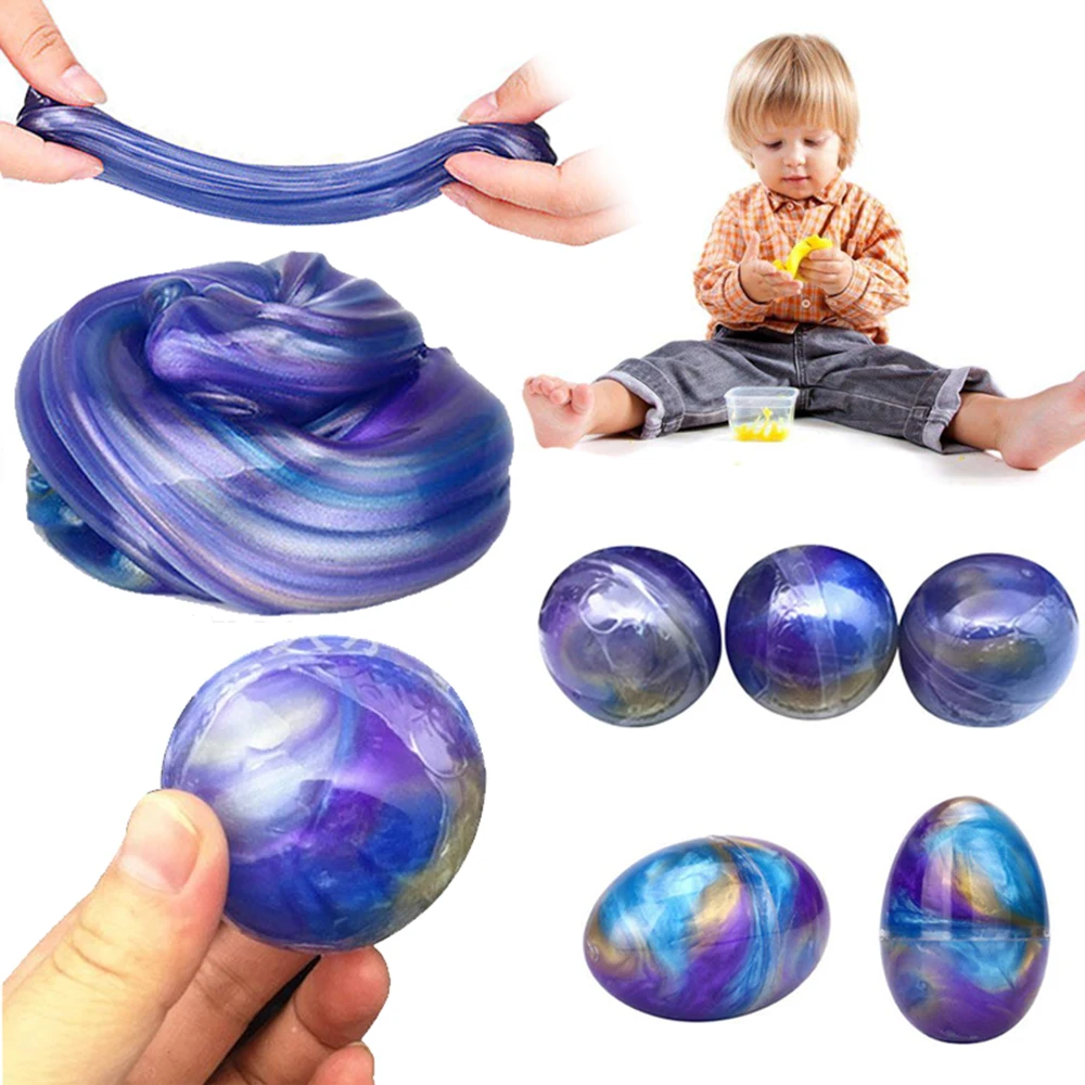 DIY Egg Crystal Slime Playdough Colored Plasticine Mud Putty Clay