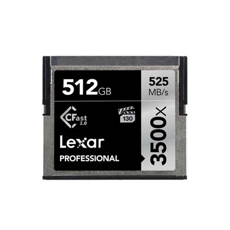 512GB Lexar Professional 3500x CFast 2,0 Card 64 Гб 128 256 512 Профессиональный Камера слот для карт памяти до 525 МБ/с. U3 SD карта CF карт - Емкость: 512GB