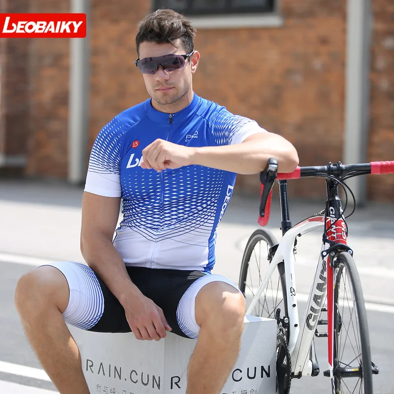 Одежда для велоспорта Pro Team, мужские летние шорты для горного велосипеда, одежда для шоссейного велосипеда, одежда для гоночного велосипеда, быстросохнущая Мужская одежда для велоспорта - Цвет: short set blue3