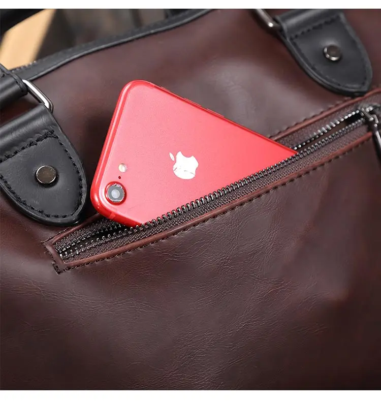 YIZHI деловой мужской портфель высокого качества сумка через плечо из искусственной кожи 13 дюймов Сумка для ноутбука портативная коричневая сумка