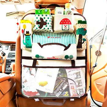 

Universal Auto Storage Bag Car Seat Back Cartoon Back Bag Fit Baby Children Safety Feeding Holder Large Capacity Storage Pouch