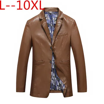 

10XL 8XL 6XL 5XL 4X Factory Men Leather Jackets Real Genuine Cowhide Brand Plus size Man's Motorcycle Biker Coat Winter Overcoat