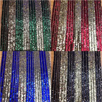 

Most popular african laces 2019 High quality Allover Multicolor Sequin rich Tulle Mesh french lace Nigerian garment fabrics Gold