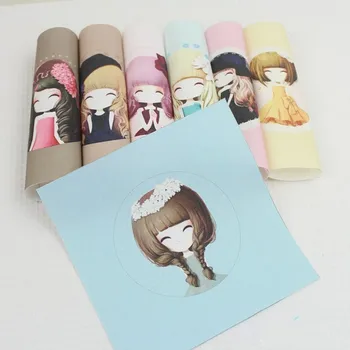 

Syunss,7PCS/Lot Lovely Girls Printed Hand Dyed Cotton Linen Fabric Telas Sewing DIY Patchwork Hand Embroidery Quilt Bags Tecido