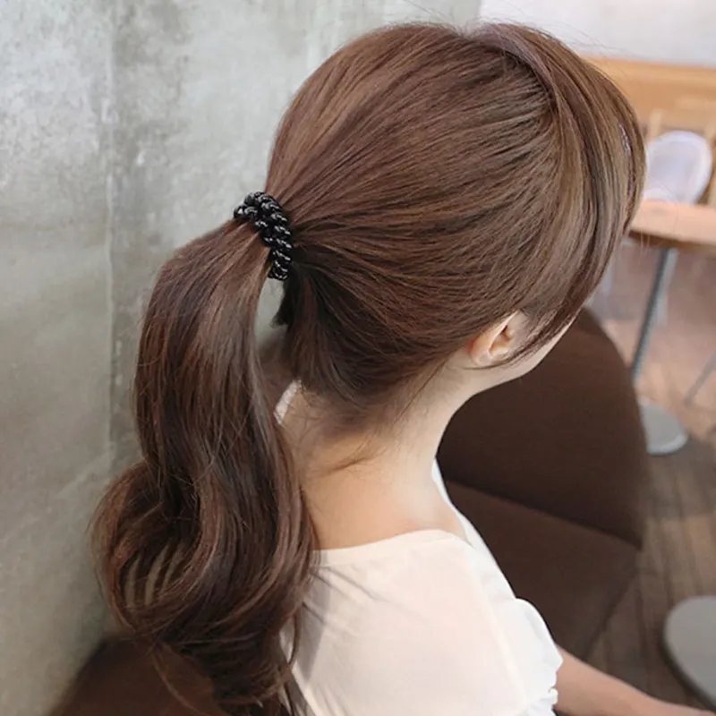 10pcs 5cm Spiral Hair Bands Headwear Telephone Wire Rubber Hair Ties